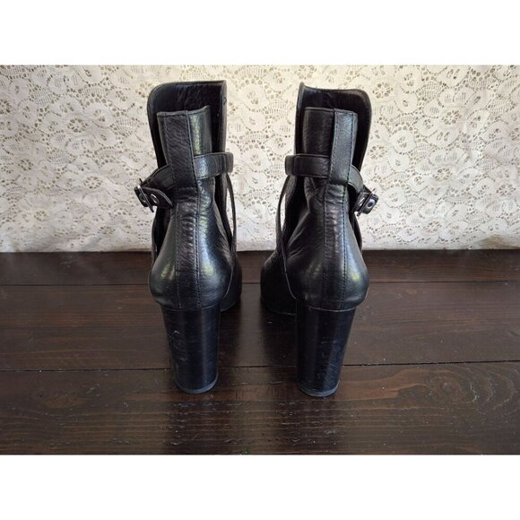 EUC Paige Camille Black Leather Pointed Toe Boot with Buckle/Sz. 7.5 - Picture 6 of 11